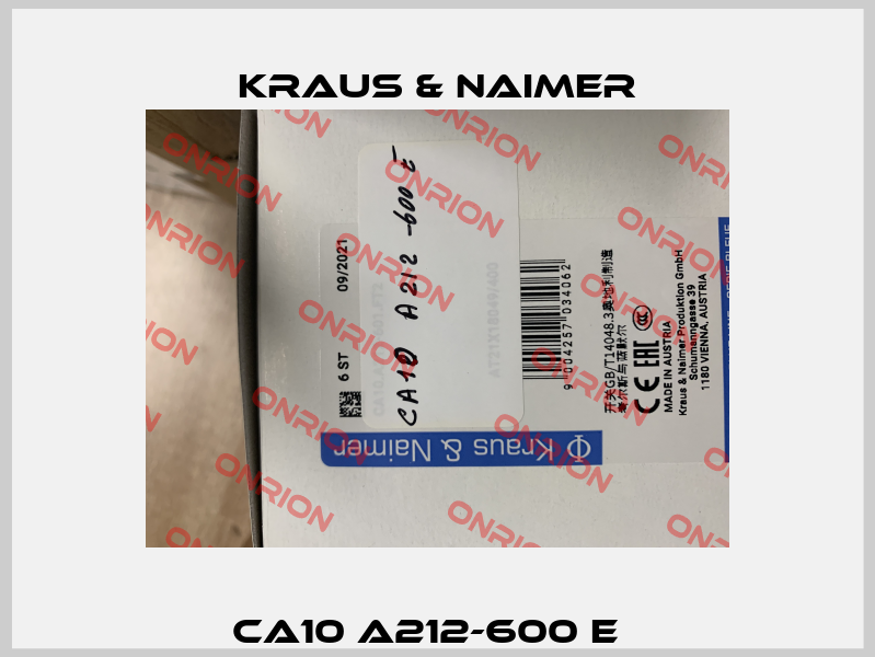 CA10 A212-600 E   Kraus & Naimer