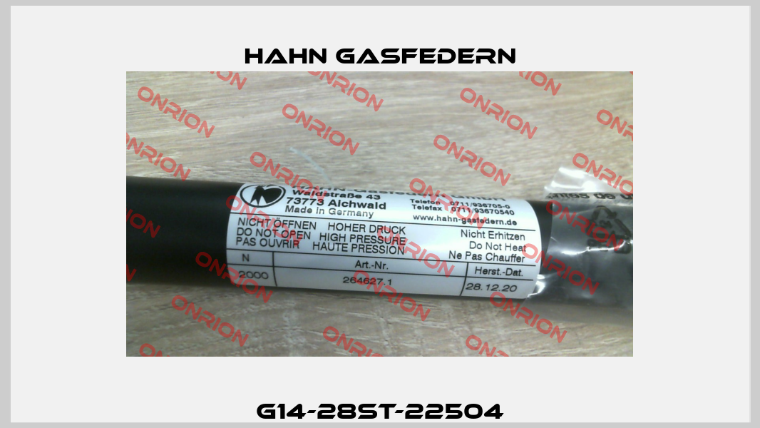 G14-28ST-22504 Hahn Gasfedern