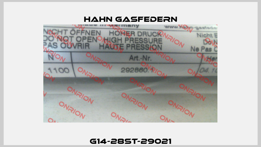 G14-28ST-29021 Hahn Gasfedern