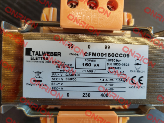 CTCFM00160CC09 Italweber Elettra