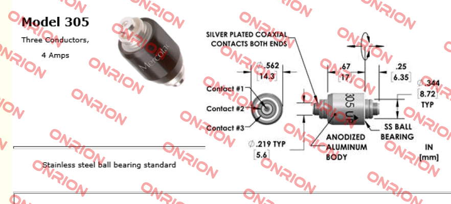 P/N: LM03-03050-00 Type: 305 Mercotac